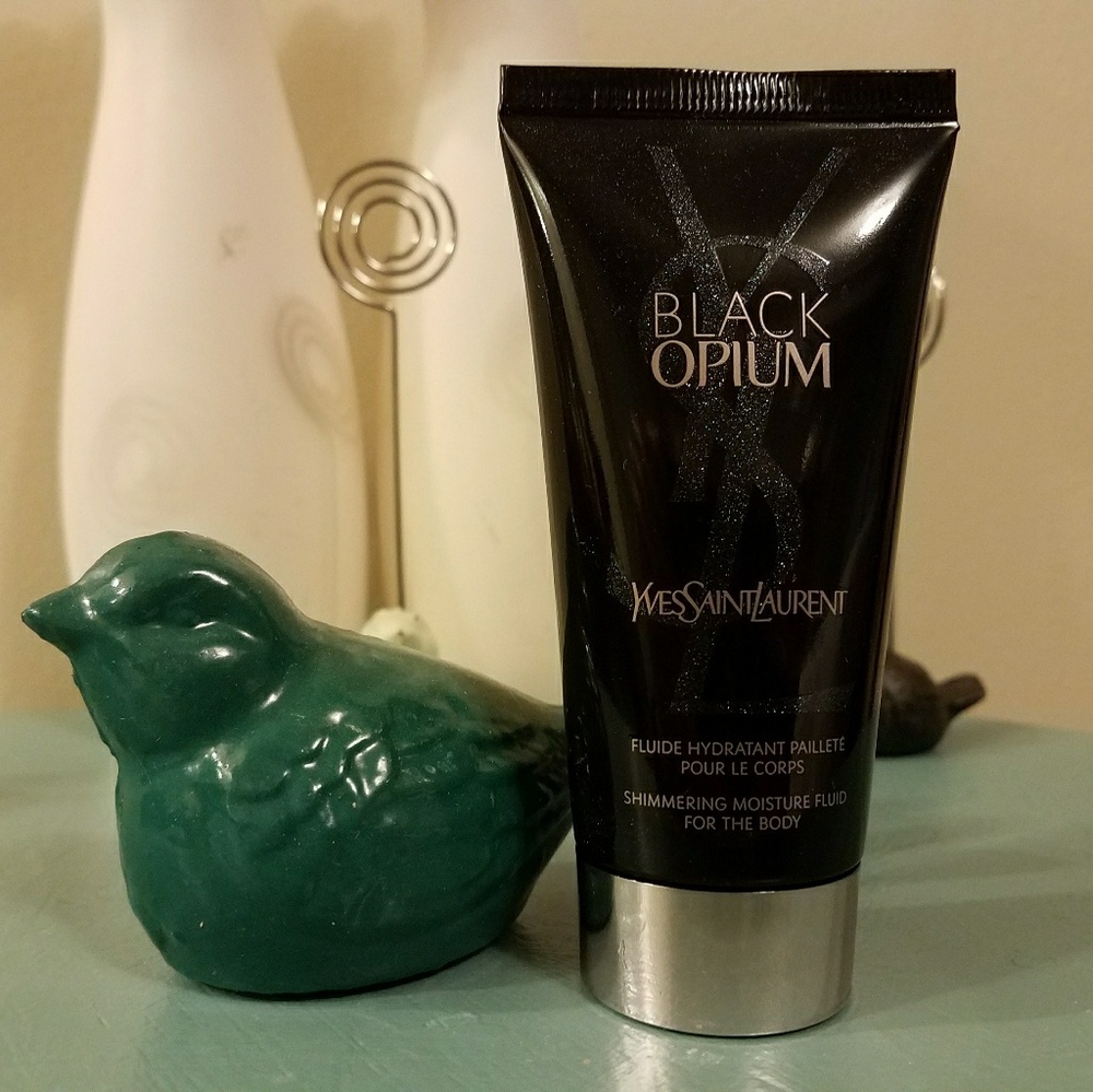YSL black opium shimmering body lotion